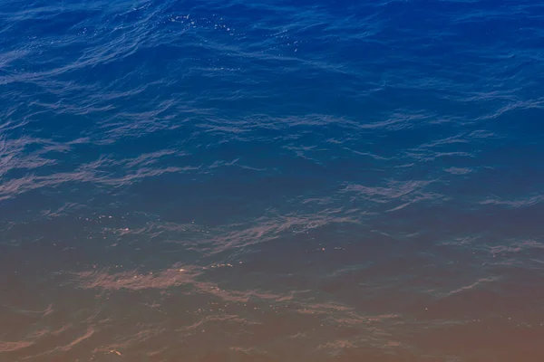 Layout Criativo Feito Superfície Mar Mediterrâneo Com Gradiente Cores Amarelo — Fotografia de Stock