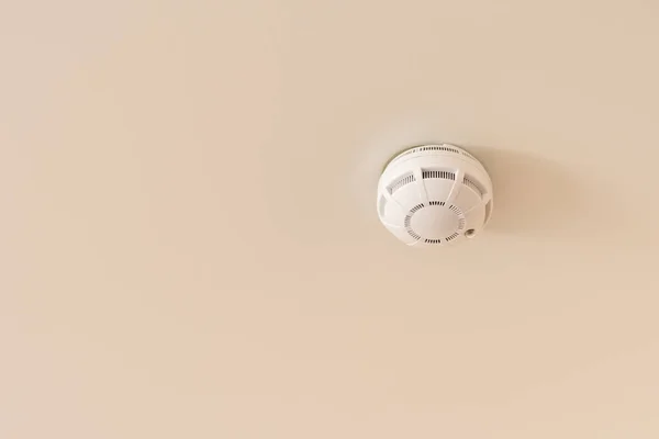 Detector Fumo Tecto Branco Para Prevenção Incêndios Casa Escritórios Hotéis — Fotografia de Stock