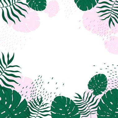 Vektör desen pastel tropikal pastel bırakır.