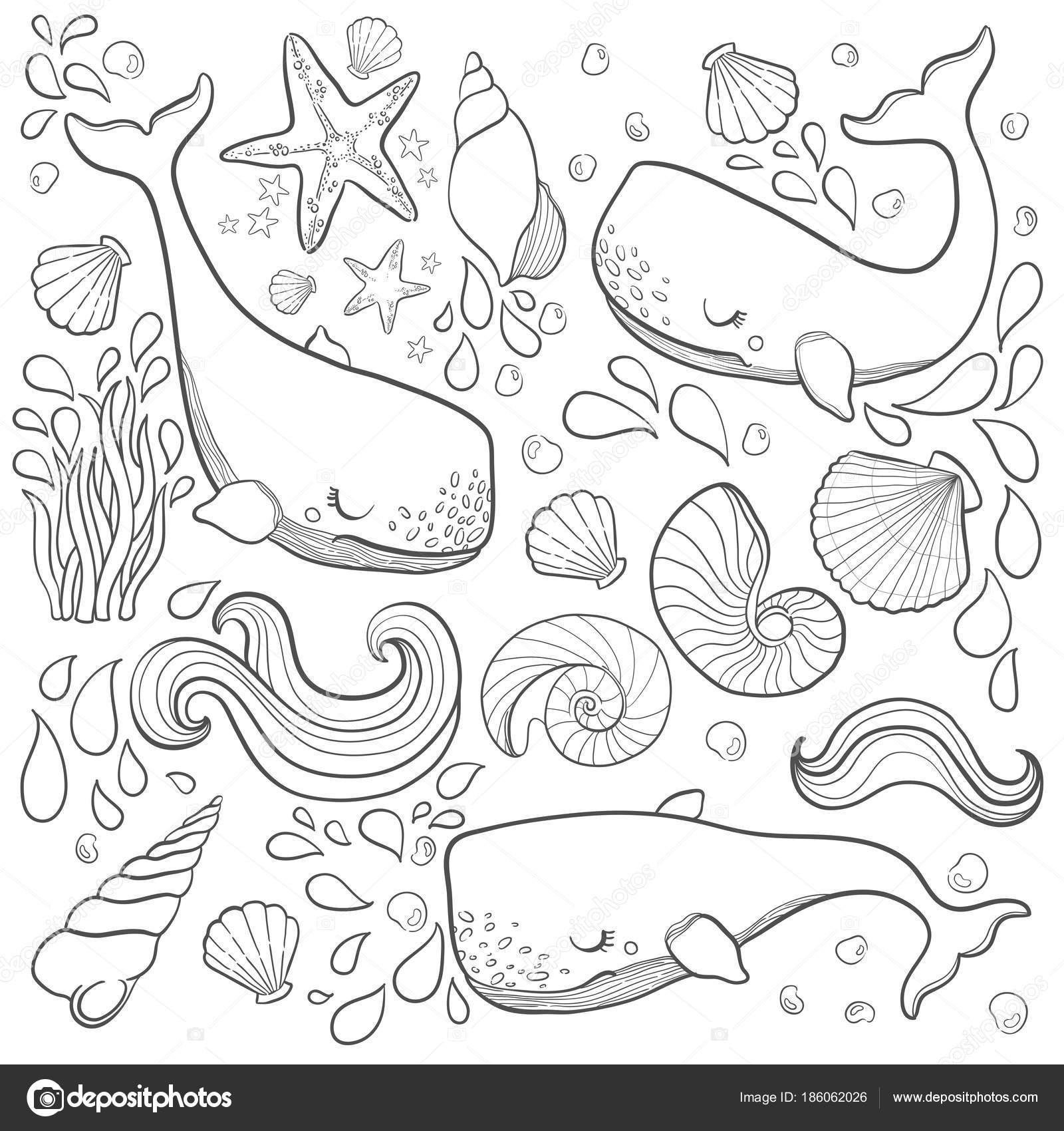 Coloring page - Baleia no Oceano