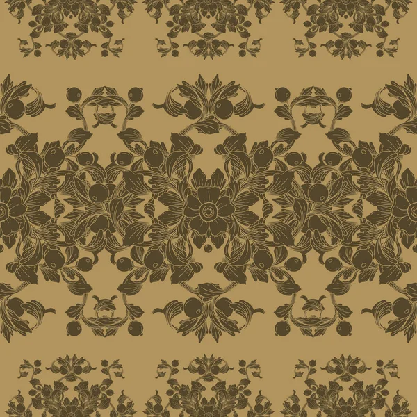 Vintage Ornement Baroque Motif Rétro Style Antique Acanthe Élément Design — Image vectorielle