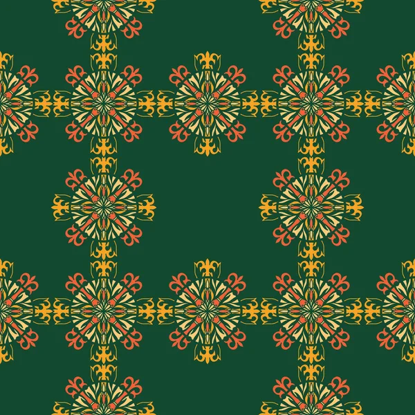 추상적 인 장식 seamless pattern.damask 꽃 vintage.Royal V. — 스톡 벡터