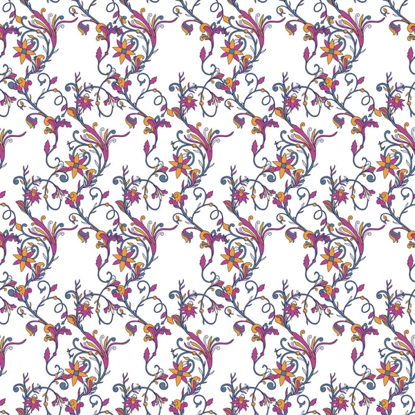 Motif sans couture nature vintage style.Floral classique ornement.Design pour la décoration à la maison, tissu, tapis, emballage — Image vectorielle