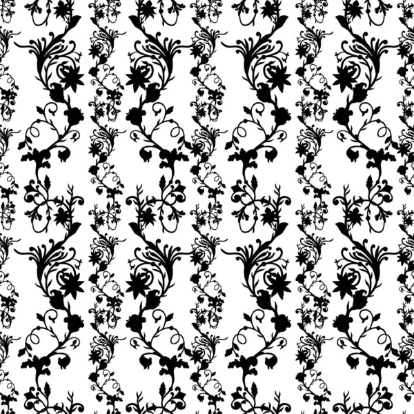 Motif sans couture nature vintage style.Floral classique ornement.De — Image vectorielle