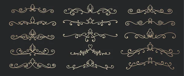 Set divider ornament.Decoratie element ontwerp. — Stockvector