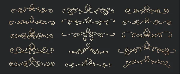 Set divider ornament decoratief.Decoratie vintage element ontwerp. — Stockvector