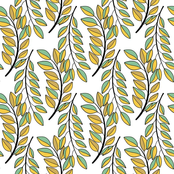 Nahtlose Muster Natur Plant Botanical Floralen Background Design Für Wohnkultur — Stockvektor