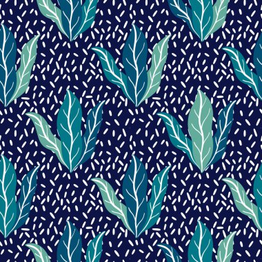 Kusursuz desenli doğa bitkisi. Botanik çiçekli arka plan. Ev dekorasyonu, kumaş, halı, ambalaj için tasarım..