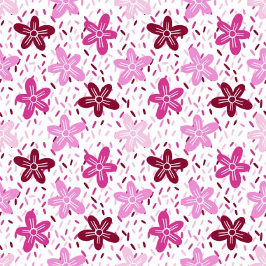 Kusursuz desenli doğa bitkisi. Botanik çiçekli arka plan. Ev dekorasyonu, kumaş, halı, ambalaj için tasarım. Vektör illüstrasyonu.