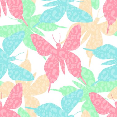 Kelebek desensiz. Kapaklar, kumaş, tekstil için tasarım. Vektör illüstrasyonu.