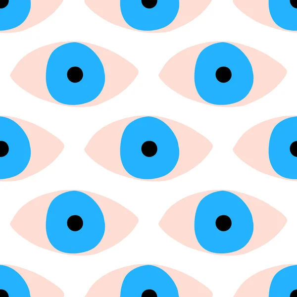 Pürüzsüz Bir Desen Büyülü Gözler Mistik Bir Ikon Izi Çizgi — Stok Vektör