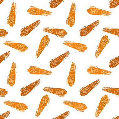 Kusursuz desenli havuç ve sebze yemeği siluetleri. Sağlıklı beslenme.,