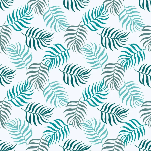 Nahtloses Muster Tropisches Pflanzenblatt Set Botanical Florales Element Background Design — Stockvektor