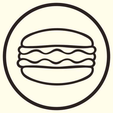 Acıbadem kurabiyesi vektör görüntü izole işareti. Macaron simge en az çizgi stili. Acıbadem kurabiyesi şablon, simge, baskı, düz stil için amblemi. Anahat damgası. Kafe, şekerlemeler, gıda uygulamalar ve Web siteleri için logo. 