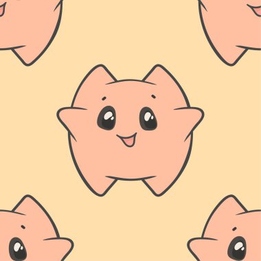 Komik duygusal surat, vektör seamless modeli ile pembe çizgi film yastıklar. Etkileyici yastık, yastık açılan silah ile çekici. Pijama partisi davetiye, kumaş, giyim, duvar kağıdı için yazdırma.