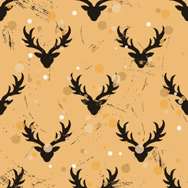 Geyik, eski usul, düzenli ve pürüzsüz. Tekrarı emredildi. Ren geyikleri el işi kağıt taklidi ile izole edildi. Eski grunge tasarım ambalaj kağıdı veya arkaplan. 