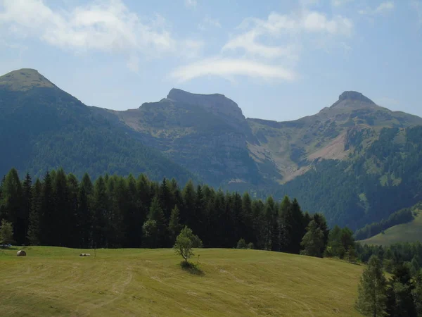 Gyönyörű Kilátás Nyílik Dolomiti Trento Nyári Nap — Stock Fotó