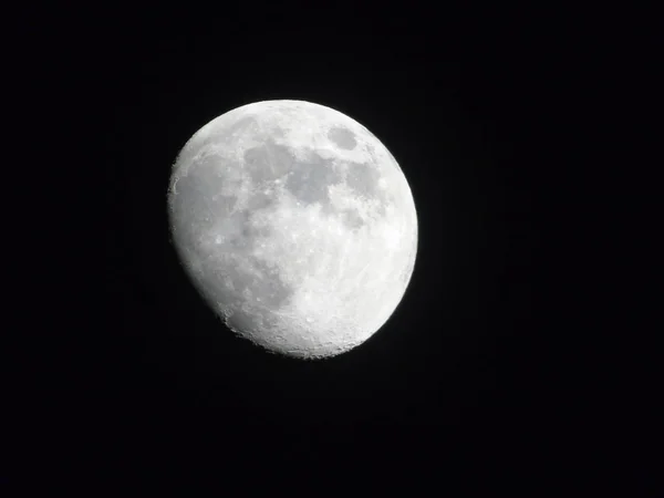 Belle Lune Sur Ville Gênes Printemps — Photo