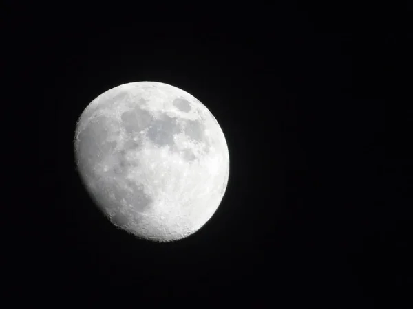 Belle Lune Sur Ville Gênes Printemps — Photo