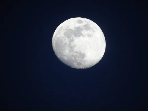 Schöner Mondschein Über Der Stadt Genua Frühling — Stockfoto