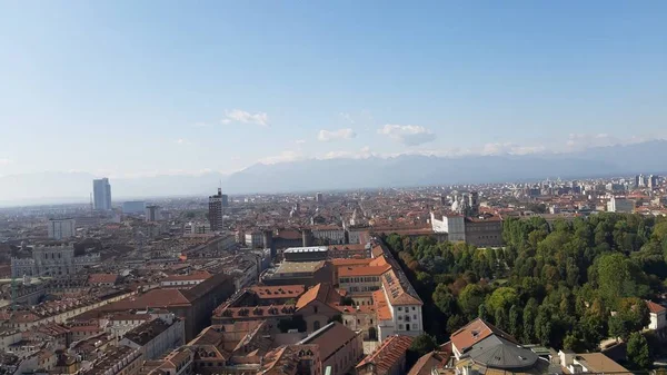 Torino Italy 2019 Amazing Caption Turin City Beautifull Sunny Day — стоковое фото