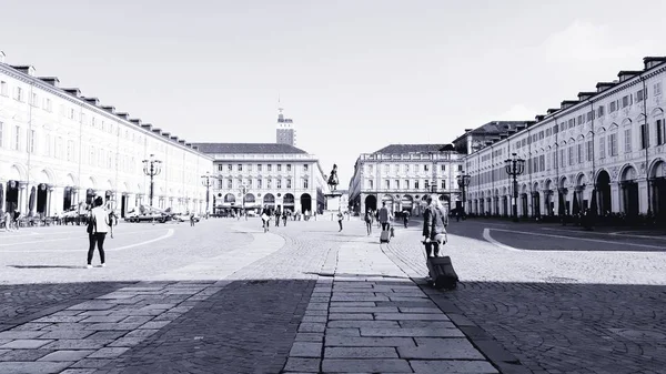 Torino Italien 2019 Fantastisk Bildtext Turin Stad Vacker Solig Dag — Stockfoto