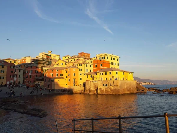 Genova Ιταλία 2019 Μια Καταπληκτική Λεζάντα Του Ηλιοβασιλέματος Τις Μέρες — Φωτογραφία Αρχείου