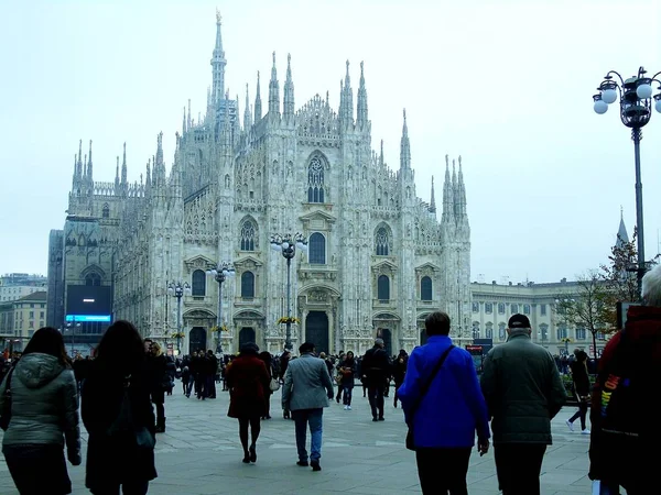 Milan Italy 2019 Amazing Caption City Milan Autumn Days Большой — стоковое фото