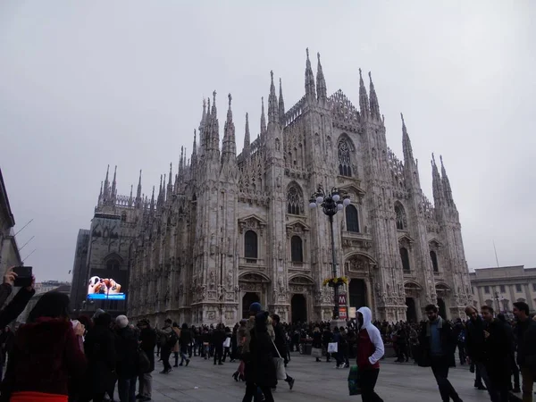 Milan Italy 2019 Amazing Caption City Milan Autumn Days Большой — стоковое фото