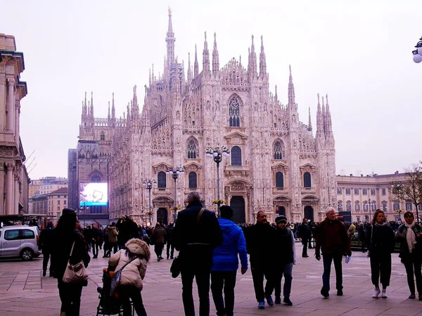 Milan Italy 2019 Amazing Caption City Milan Autumn Days Большой — стоковое фото