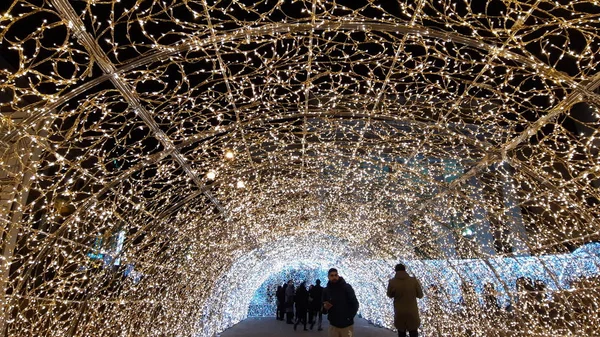 Genova Italia 2019 Una Fantastica Decorazione Natalizia Illumina Strade Genova — Foto Stock