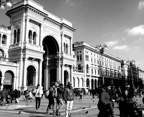 Milán Italia 2019 Subtítulo Increíble Catedral Milán Los Días Invierno — Foto de Stock