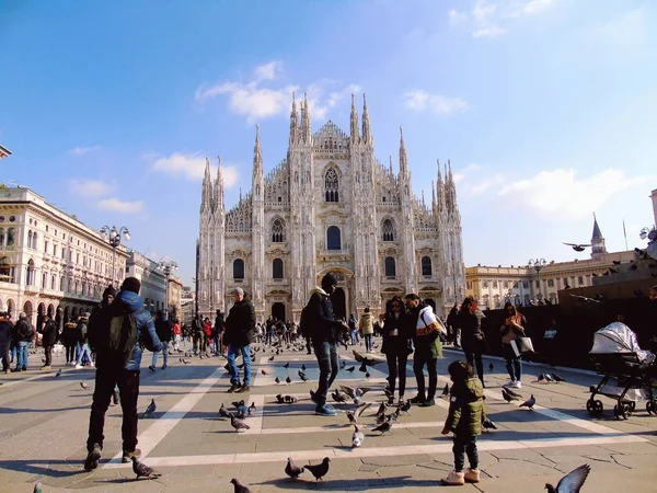 Milano Italia 2019 Una Splendida Didascalia Del Duomo Milano Nelle — Foto Stock