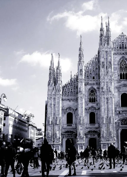 Milano Italia 2019 Una Splendida Didascalia Del Duomo Milano Nelle — Foto Stock