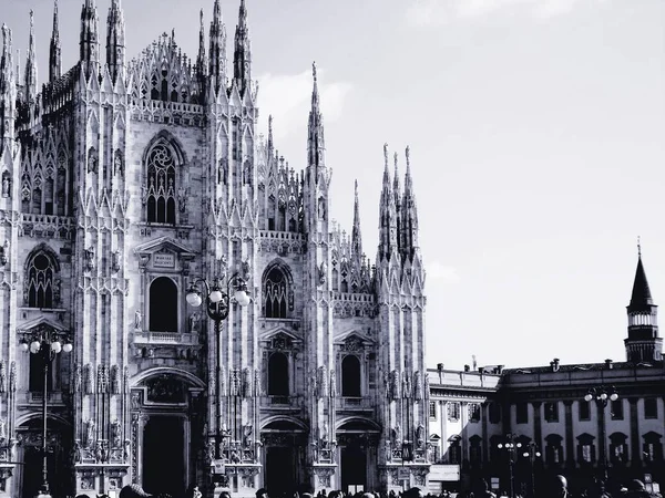 Milán Italia 2019 Subtítulo Increíble Catedral Milán Los Días Invierno —  Fotos de Stock