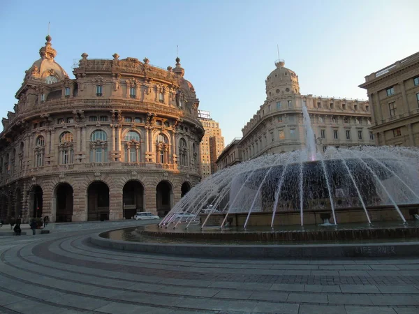 Genova Italië 2020 Draai Het Centrum Van Genua Winter Prachtige — Stockfoto