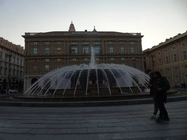 Genova Italië 2020 Draai Het Centrum Van Genua Winter Prachtige — Stockfoto