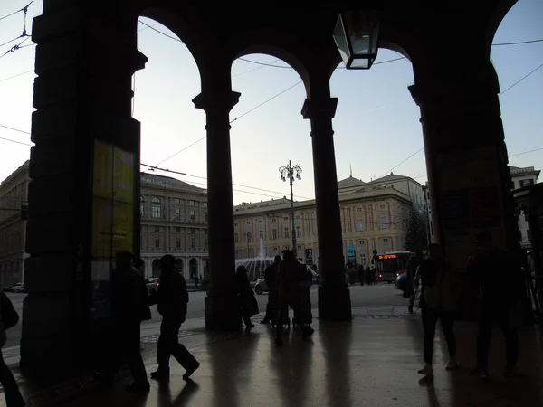 Genova Ιταλία 2020 Γυρίστε Στο Κέντρο Της Πόλης Της Γένοβας — Φωτογραφία Αρχείου
