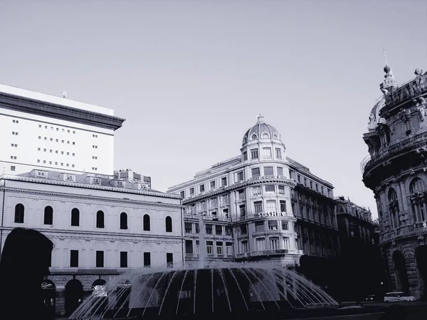 Genova Italië 2020 Panoramisch Uitzicht Het Centrum Van Genua Winter — Stockfoto