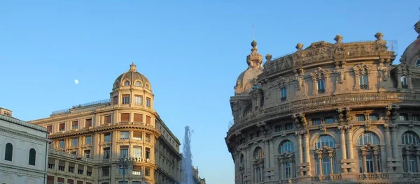 Genova Italy 2020 Panoramic View City Center Genoa Winter Beautiful — Stock Photo, Image