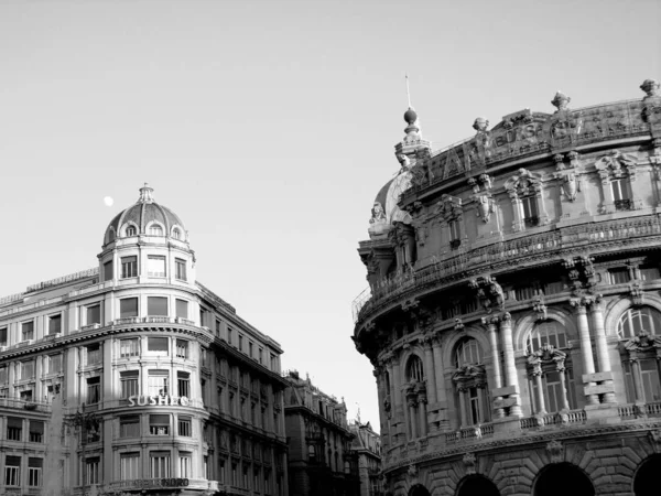 Génova Italia 2020 Vista Panorámica Del Centro Ciudad Génova Invierno — Foto de Stock