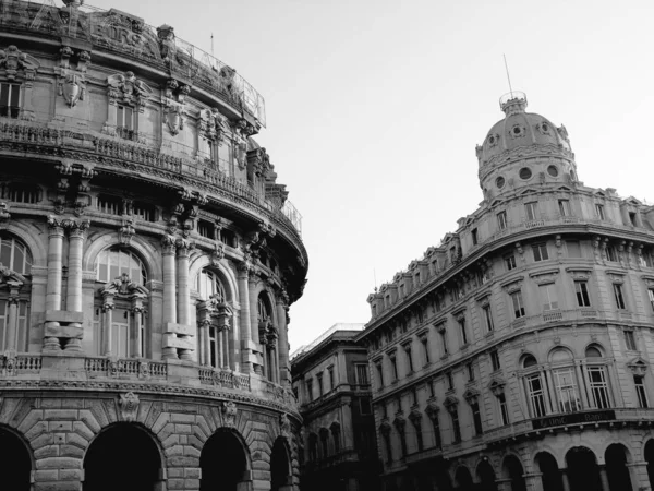 Genova Italië 2020 Panoramisch Uitzicht Het Centrum Van Genua Winter — Stockfoto