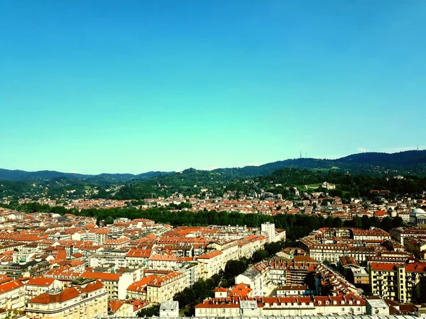 Turin Italien 2020 Schöne Bildunterschrift Der Stadt Turin Wintertagen Vom — Stockfoto