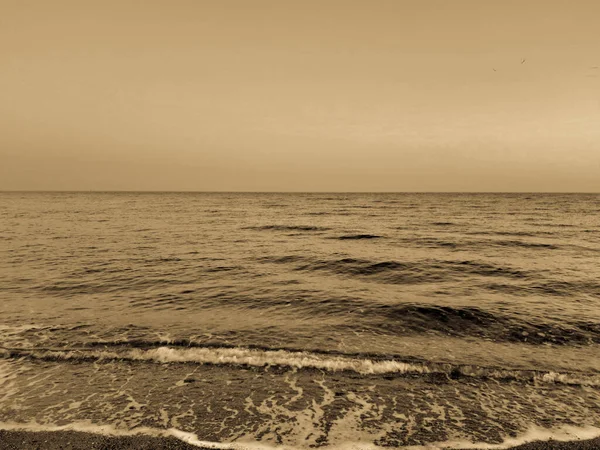 Gênes Italie 2020 Ancienne Photographie Littoral Ligure Éditée Avec Des — Photo