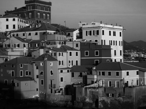 Genova Itália 2020 Editando Algumas Fotos Antigas Cidade Gênova Casa — Fotografia de Stock