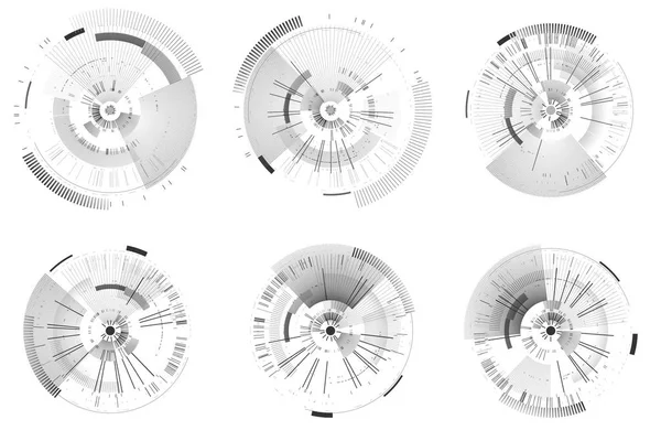 Reeks van futuristische interface-elementen — Stockvector