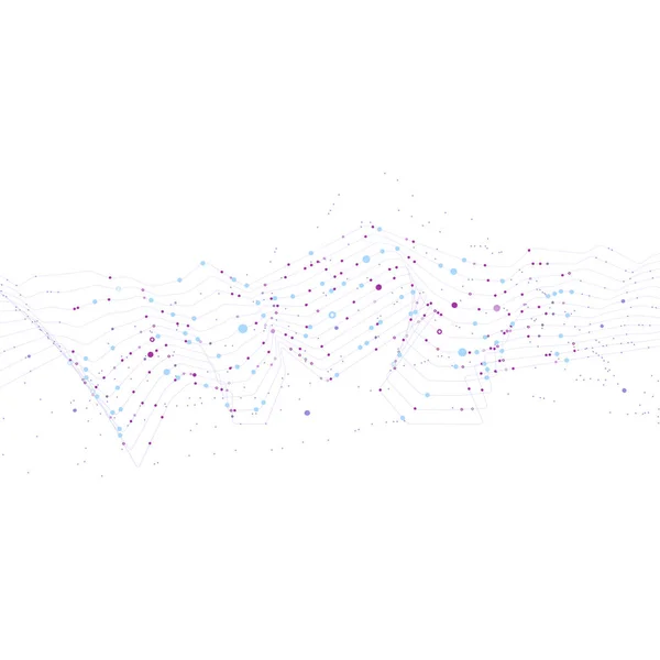 Infographie futuriste du flux de Big Data . — Image vectorielle