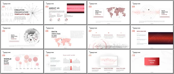 Plantillas de presentación mínimas . — Vector de stock