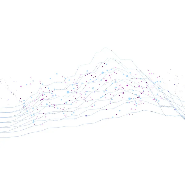 Infographie futuriste du flux de Big Data . — Image vectorielle
