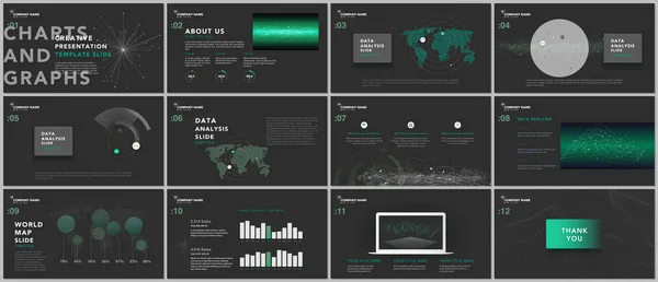 Minimal presentation templates. Tech elements — Stock Vector